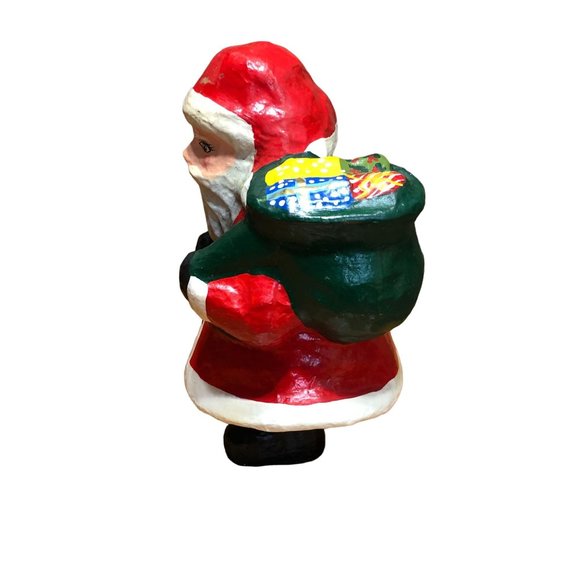Paper Mache Santa Father Christmas Decoration Holiday Figurine 10" Philippines - Picture 2 of 9